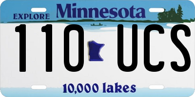 MN license plate 110UCS