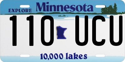 MN license plate 110UCU