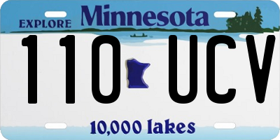 MN license plate 110UCV