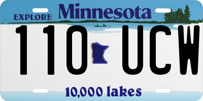 MN license plate 110UCW