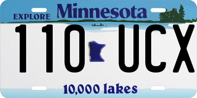 MN license plate 110UCX