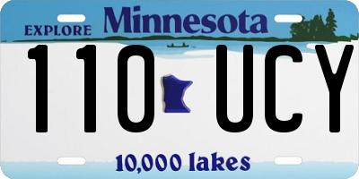 MN license plate 110UCY