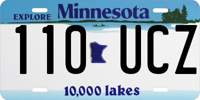 MN license plate 110UCZ