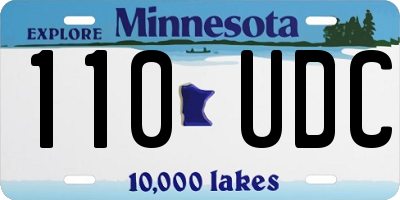 MN license plate 110UDC