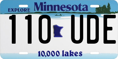 MN license plate 110UDE