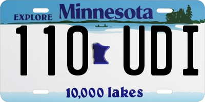 MN license plate 110UDI