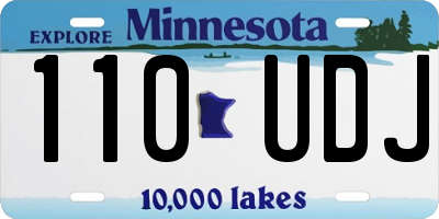 MN license plate 110UDJ