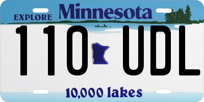 MN license plate 110UDL