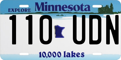 MN license plate 110UDN