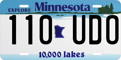 MN license plate 110UDO