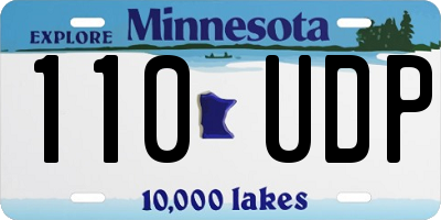 MN license plate 110UDP