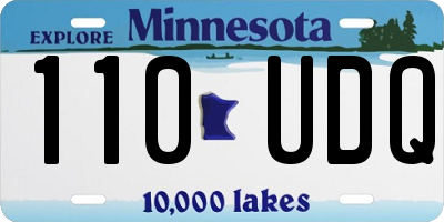 MN license plate 110UDQ