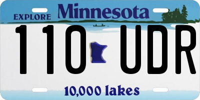 MN license plate 110UDR