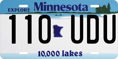 MN license plate 110UDU