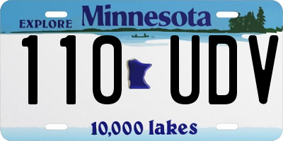 MN license plate 110UDV