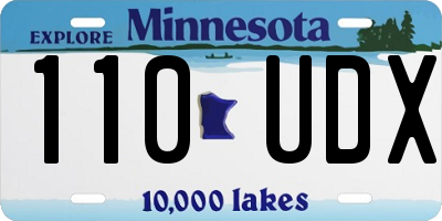 MN license plate 110UDX