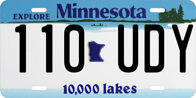 MN license plate 110UDY