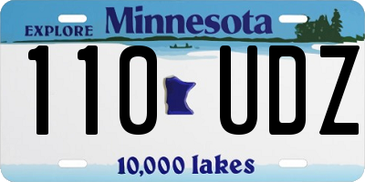 MN license plate 110UDZ