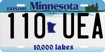 MN license plate 110UEA