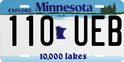 MN license plate 110UEB