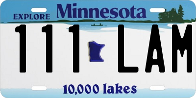 MN license plate 111LAM