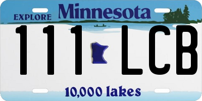 MN license plate 111LCB
