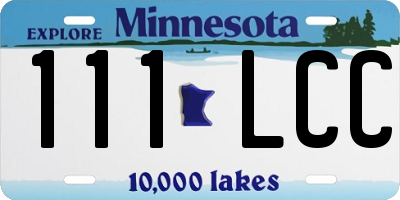 MN license plate 111LCC