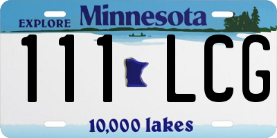 MN license plate 111LCG