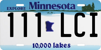 MN license plate 111LCI