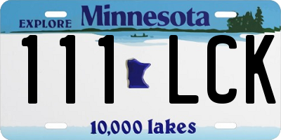 MN license plate 111LCK