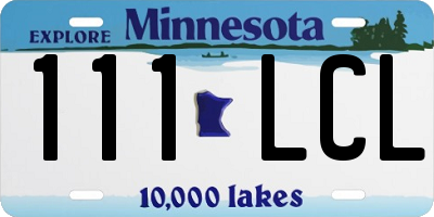 MN license plate 111LCL