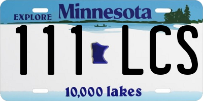 MN license plate 111LCS