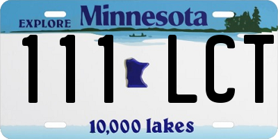 MN license plate 111LCT