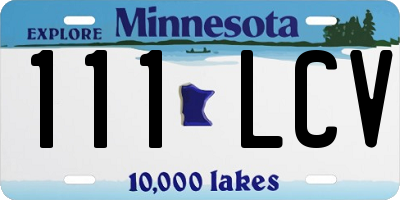 MN license plate 111LCV