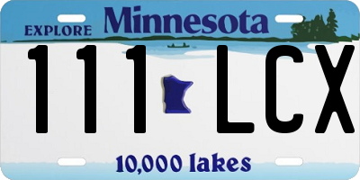 MN license plate 111LCX