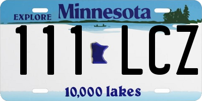 MN license plate 111LCZ