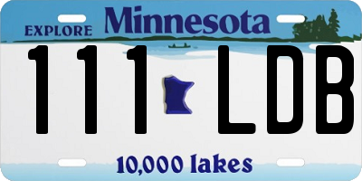 MN license plate 111LDB