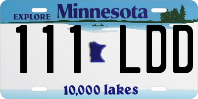 MN license plate 111LDD
