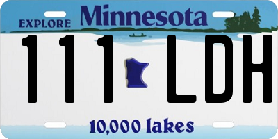 MN license plate 111LDH