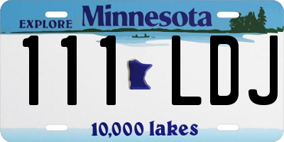 MN license plate 111LDJ