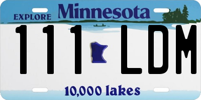 MN license plate 111LDM