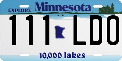 MN license plate 111LDO