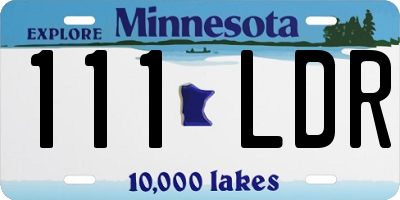 MN license plate 111LDR