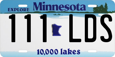 MN license plate 111LDS