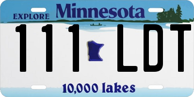MN license plate 111LDT