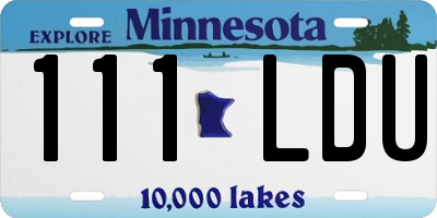 MN license plate 111LDU