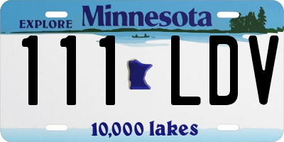 MN license plate 111LDV