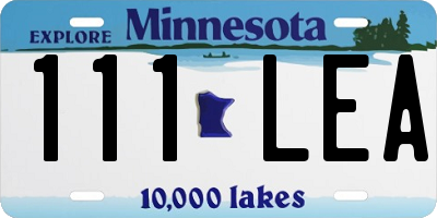 MN license plate 111LEA