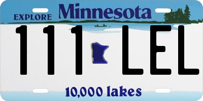MN license plate 111LEL