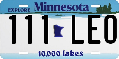 MN license plate 111LEO